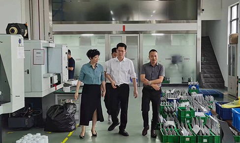 濠江区副区长参观工厂