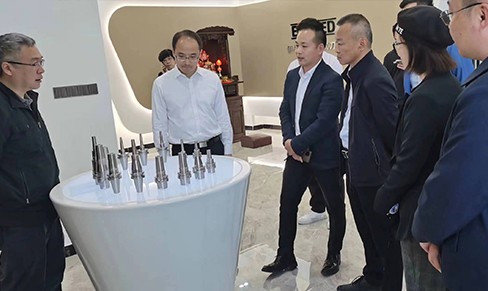 汕头市濠江区区委书记参观工厂